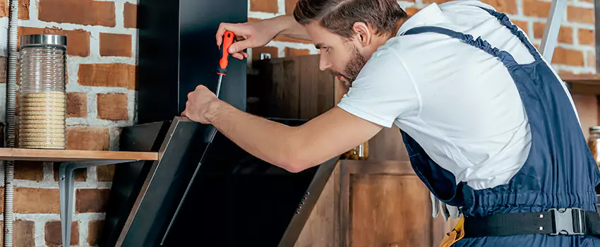 Old Rusted Metal Fireplace Repair And Replacement in Riverdale, ON